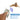 Rhino chew toy for dogs being squeezed indicating it has a built in squeaker