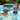 Woman and dog playing with a toy in a pool