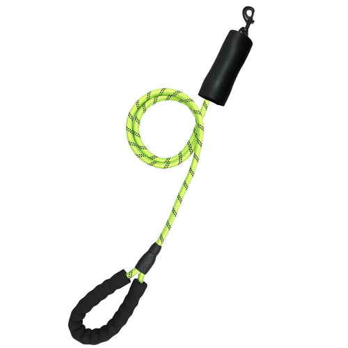 Green rope leash with a foam wrap at the end that makes it float