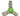 Triangular rope toy with a green ball in the middle
